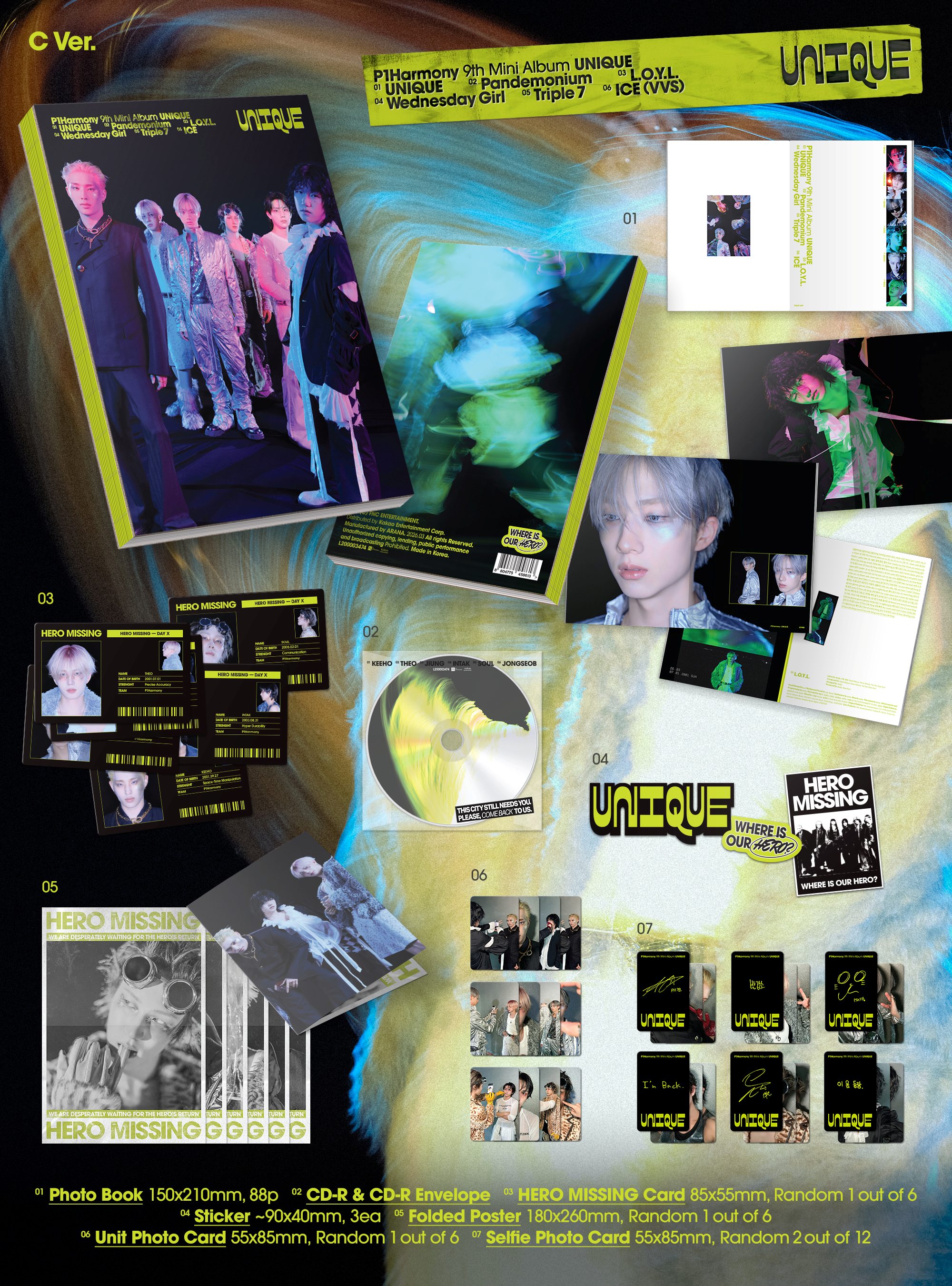 P1Harmony 新品未開封 アルバムセット UNIQUE P1Harmony - UNIQUE (Photobook Ver.) | Musica